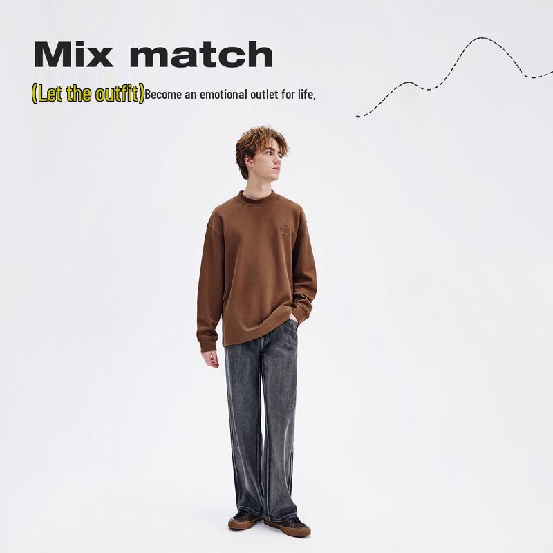 NVG.YOUNG Men's Straight-Leg Washed Jeans