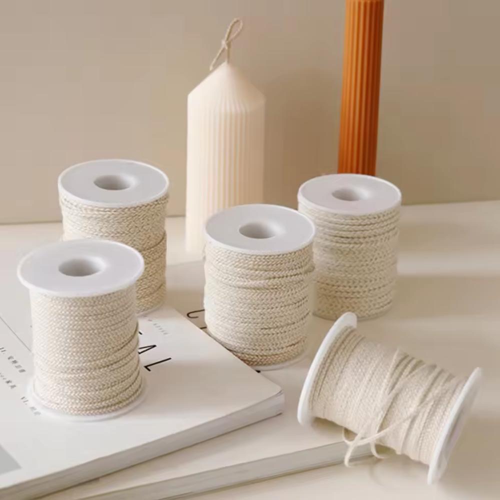 50m&61m Cotton Candle Wick 21-45 Thread Low Smoke ECO-friendly Wicks DIY Making Tool Whole Roll Roller Degrease Candles Wick