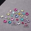 50 Pcs Star 4/6MM Glittering Flat Back Acrylic Crystals Mini Nail Art Rhinestones Color 3D DIY Manicure Decorations Diamond