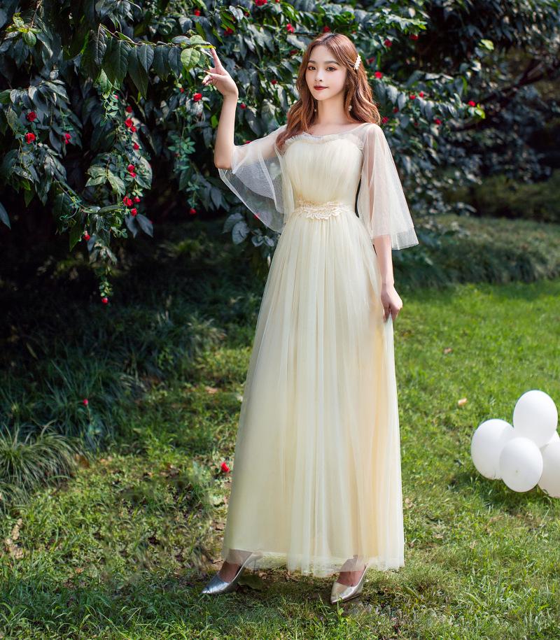 

2026 Elegant Long Bridesmaid & Evening Dress for Women One Size (78-110 lbs)