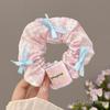 Scrunchie Coreano in Pizzo con Volant e Fiocco - Accessorio per Capelli Carino e Dolce