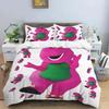 Barney Friends Cute Cartoon Bedding Set Dinosaur Pattern Duvet Cover Pillow Case Boys Bedroom Double King Size Comforter Gift
