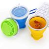 Copo Dobrável de Silicone para Exterior Caneca Dobrável Garrafa Dobrável para Camping Copos de Água de Viagem Caneca Portátil para Chá/Bebida com Tampa 200ML