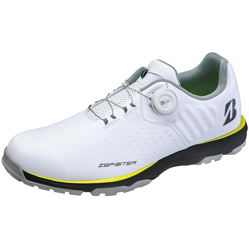 Bridgestone Spikeless Golf Shoes Zero-Spike Biter Light SH2505 Men's White/Yellow 26.5cm 3E