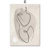 Wall Art Living Room Decoration Canvas Painting Line Drew Girl Body Geometry Minimalism Nordic Posters And Prints Wall Pictures