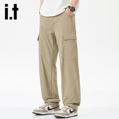 Izzue IT Men's Loose Fit Straight Leg Cargo Pants