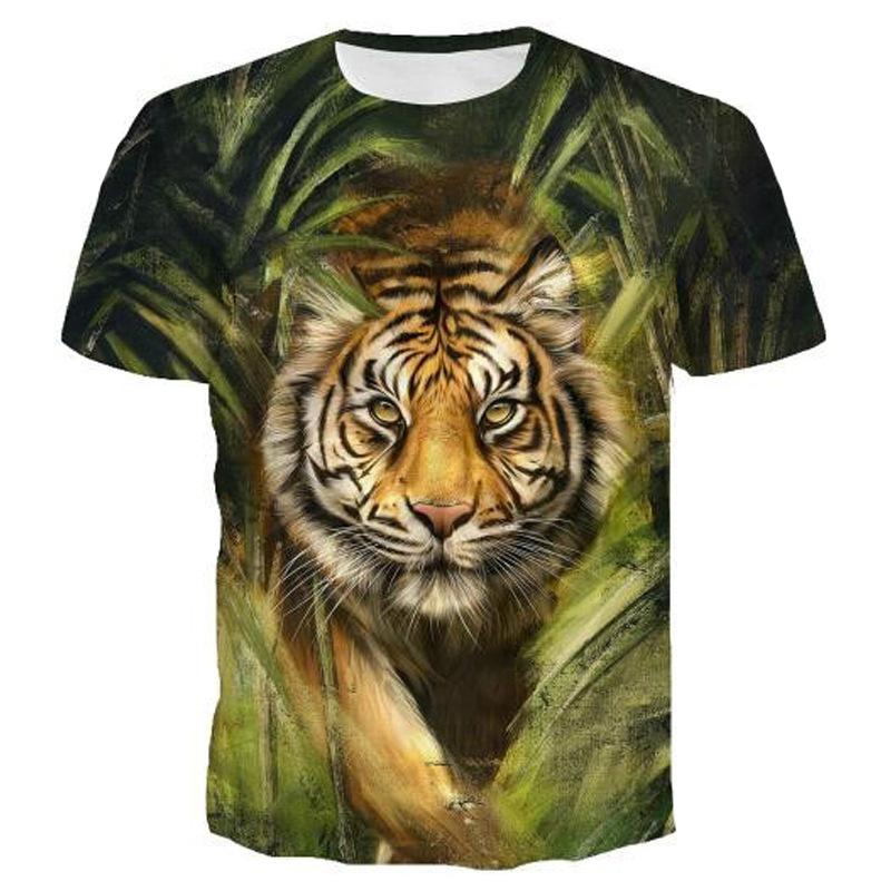 New Men's T-shirt Loose Casual Pullover Short Sleeve 3d Printing Fashion Men's Tops