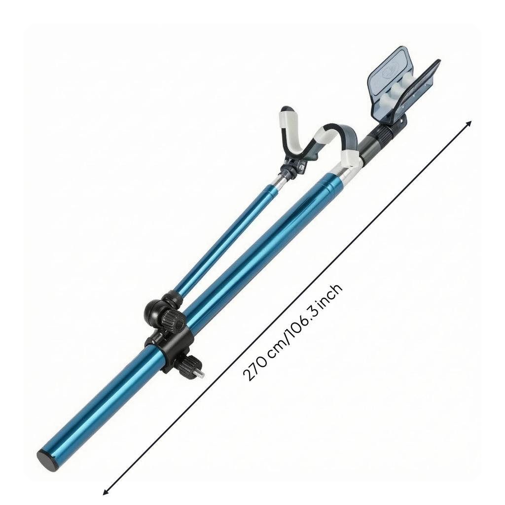 Stainless Steel Fishing Rod Holder with Silicone Head Luminous Telescoping