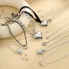 GEMCHIC Women's Stainless Steel Love Heart Necklace Fashion Minimalist Choker Trendy Simple Pendant Chain