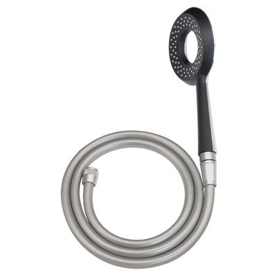 Magicayo Ariene Cabezal de Ducha y Manguera Grande Bicolor Sólido Baño Mate Set, Caño, (Caudal Grande, Comodidad, NIKLES, Negro) GA-FH015