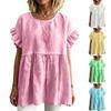 Women's Color Spring/Summer Color Round Neck Short Sleeved Women's Top T-shirt