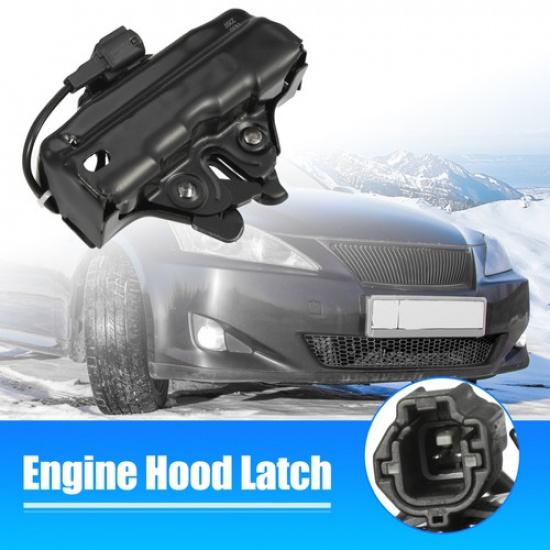 Hood Latch Lock Replacement 5351053061 for Lexus IS350 2006-2015 Metal Black