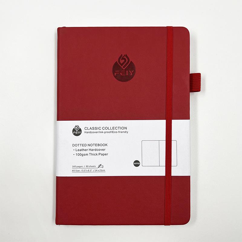 A5 Dot Grid Notebook with Strap - Premium Office & Student Planner Diary