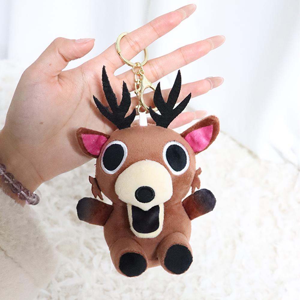 17cm 99 Nights in The Forest Deer Buddy Plush Toy Cute Deer Buddy Keychain Pendant Doll Game Surrounding Deer Toy Birthday Gifts