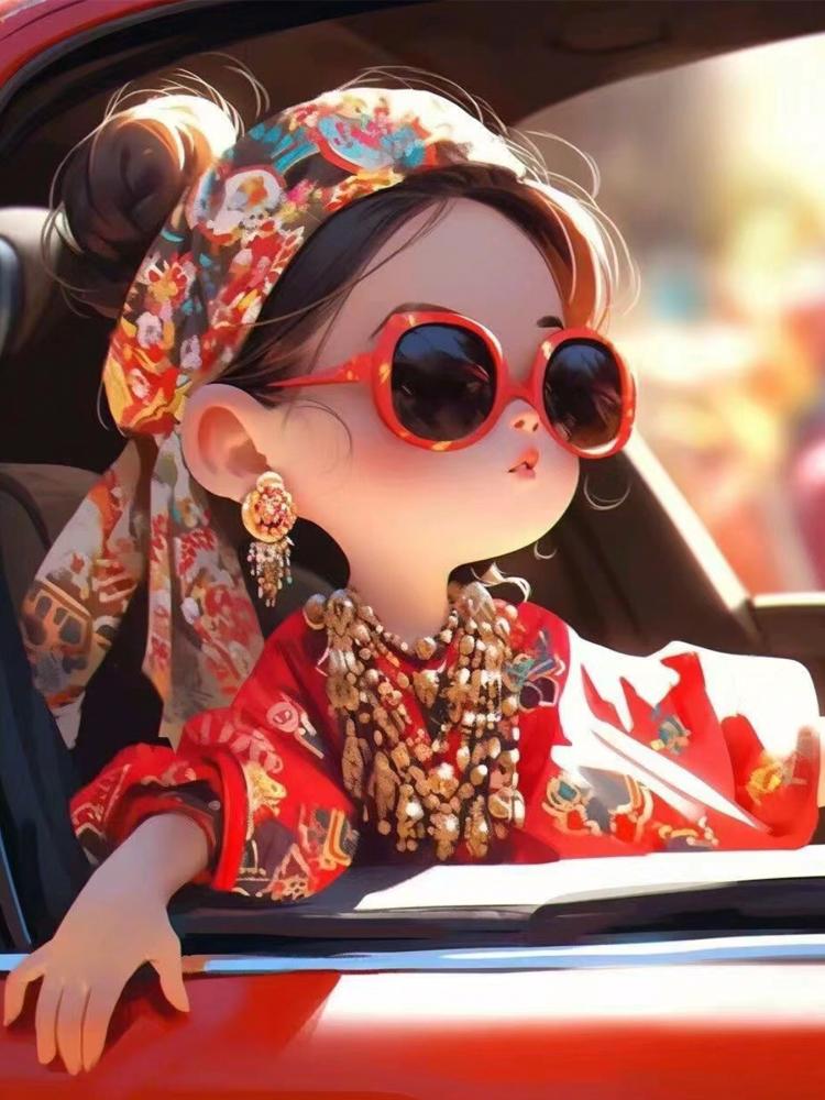 

5DDIY Алмазная картина Красочная девушка Картина Ювелирные изделия Вышивка крестом Мозаика Ремесло Украшение для дома Подарок Full Round 20x30CM