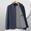Men's Non-Iron Silk Lapel Jacket - 2026 Spring/Autumn Collection for Middle-aged and Elderly