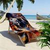 Strandtuch mit Afrikanische Tiere Print, Großes Weiches Schnelltrocknendes Handtuch für Strand Camping Schwimmen