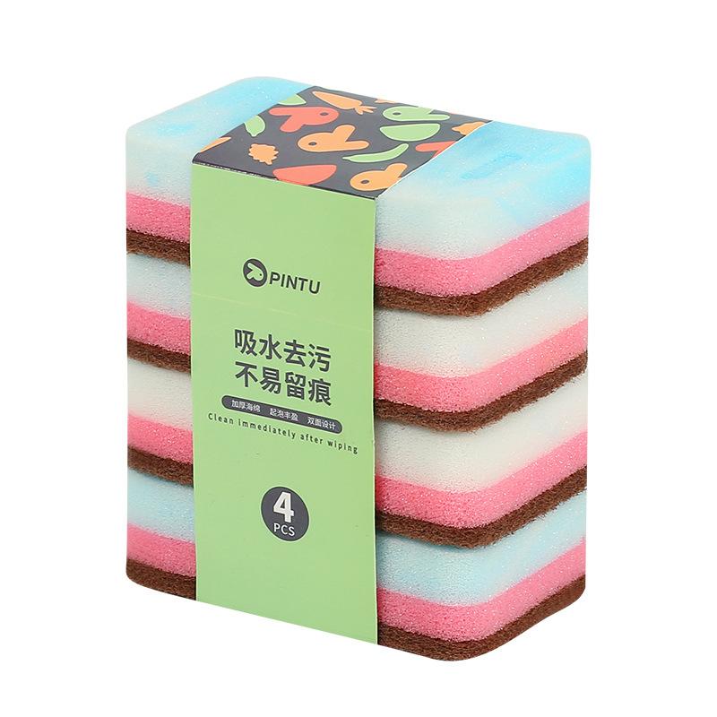 

Двусторонняя губка-блок для кухни, для чистки и удаления пятен, губка-скраб для мытья посуды, волшебный скраб