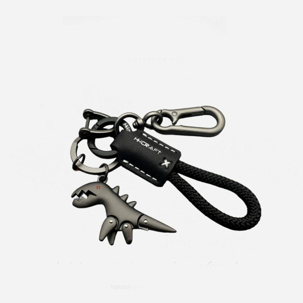 Cartoon Dinosaur Keychain Leather Bag Hanging Accessories Funny Dinosaur Pendant Gift
