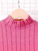 Autumn 2025 Girls' Knit Dress with Spliced Lace Sleeves