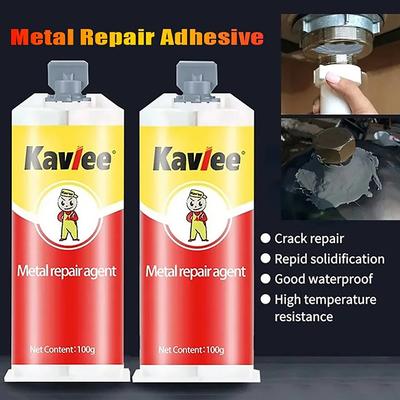 Gel de réparation de métal Ab Glue Pâte de réparation de métal industrielle résistante à la chaleur Colle adhésive Agent de réparation industriel de soudure Colle tout usage