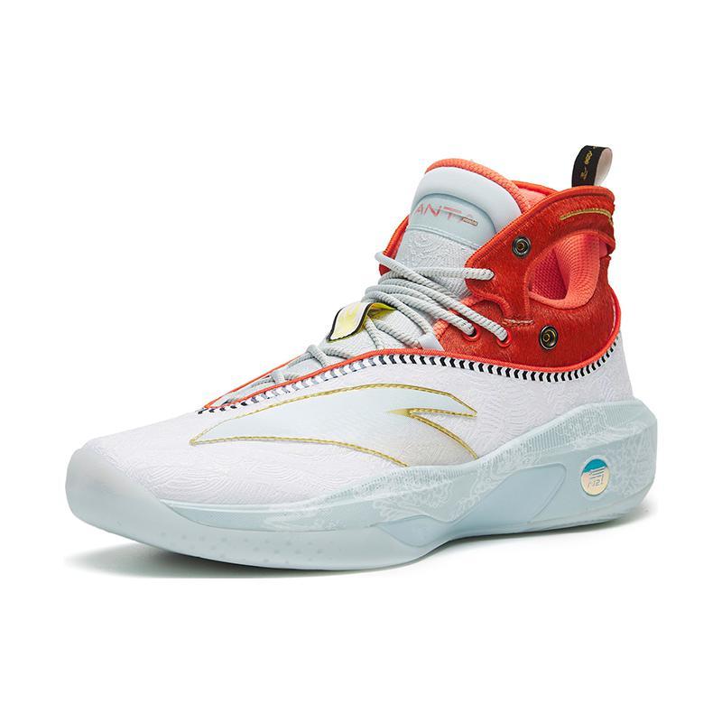 New ANTA KT8 Basketball Shoes Men High Top White/Red 112241101-9