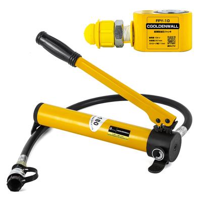 CGOLDENWALL Pequeño gato hidráulico capacidad de carga 150t Ideal para trabajos de elevación en espacios reducidos toneladas gato, 5t, 10t, 20t, 30t, 50t, 100t, (10 + bomba)