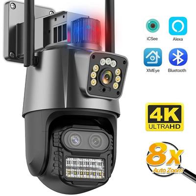 Nowa kamera 9MP z trzema obiektywami UE WIFI IP Kamera 4K HD z podwójnym ekranem PTZ Automatyczne śledzenie Kamera CCTV z 4MP P2P Nadzór wideo iCSee