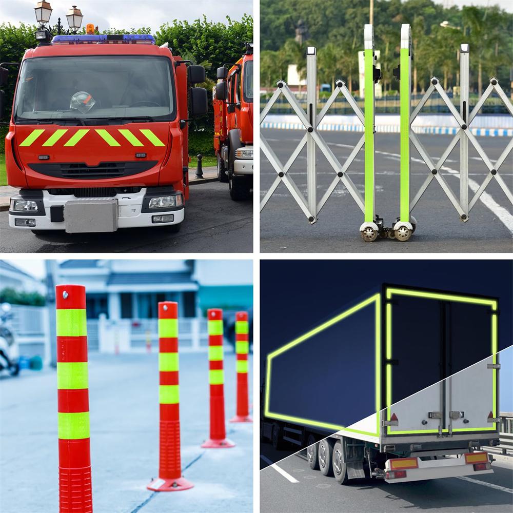 15cm*5m Fluorescent Yellow Reflective Tapes Wateroroof Reflector Strips High Visibility Outdoor Self-Adhesive Stickers For Truck