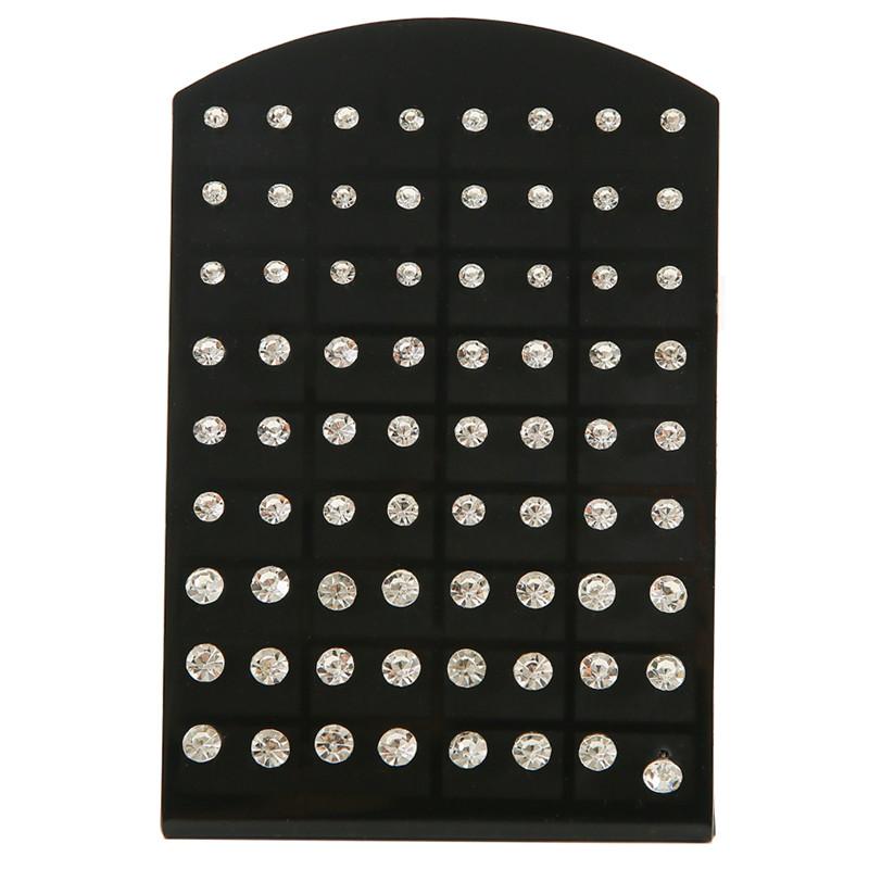 

36 пар Серьги-гвоздики со стразами смешанных размеров для женщин, девушек, набор кристальных серег, свадебные украшения для вечеринки, подарок