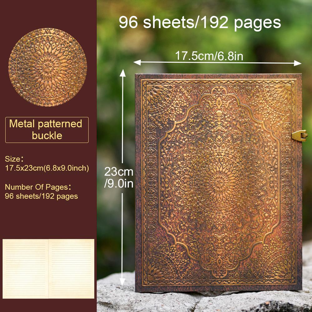Retro Notebook 8 Style Themes classical notepads creative with copper lock design travel diaries  handbooks personalized gifts