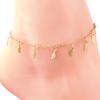 Sexy Simple Golden Tone Leaf Pendant Anklet Ankle Bracelet Chain Women Jewelry
