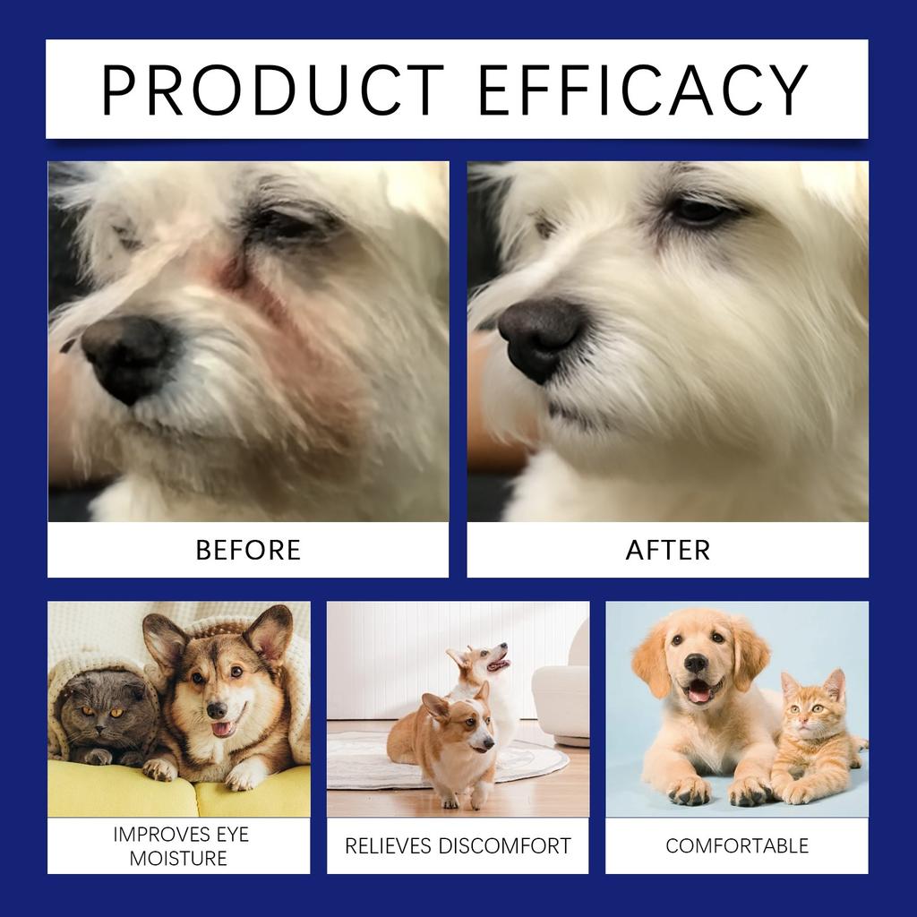 Pet Eye Drops, Cat And Dog Tear Stain Cleaning Drops, Reduce Secretion Blockage And Discomfort,30ml