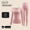Women's Cashmere Silk Thermal Underwear Set - Seamless, Slim Fit, Round Neck for Autumn/Winter.
