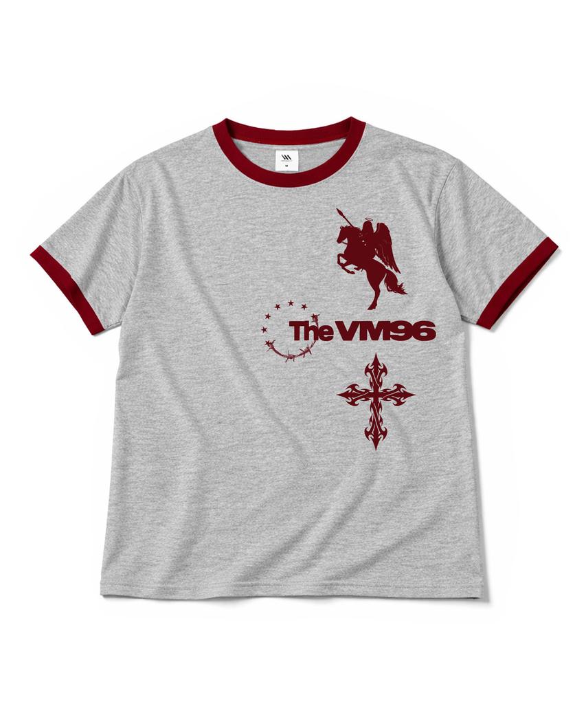 VENHIT Side Print Ringer Short Sleeve T-Shirt