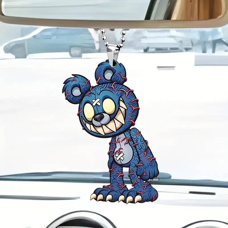 Acrylic Cartoon Colorful Rearview Mirror Decoration For Fun Car Interior Design