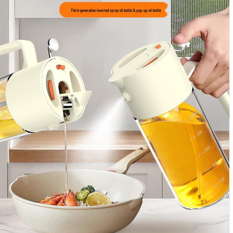 Dual-Use Glass Oil Spray Bottle for Kitchen & Air Fryer
