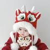 Gorro de Peluche de Dragón para Niños con Protección para las Orejas - Cálido de Invierno Estilo Dibujos Animados para Niños, Niñas, Bebés