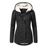2021 Autumn/Winter Women's Solid Color Zipper Jacket with Pockets and Long Sleeves