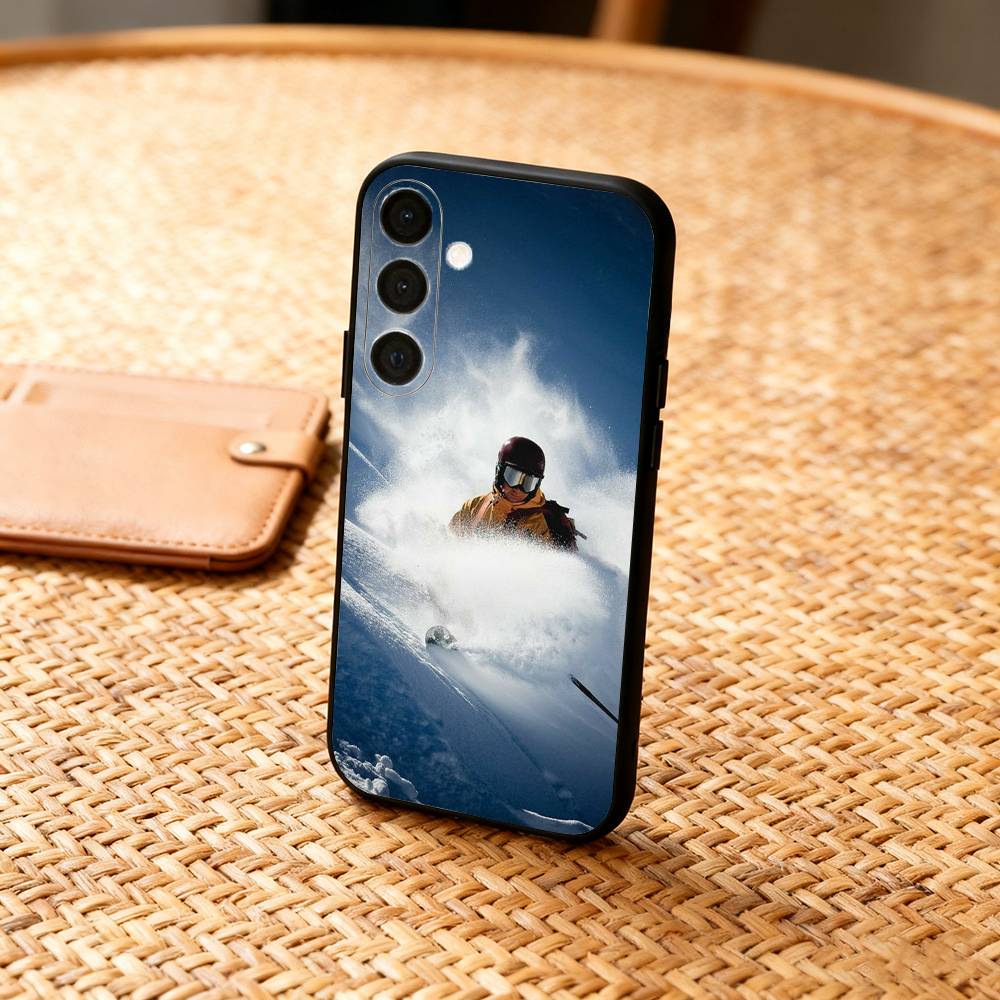 S-Snow Snowboard Ski  Phone Case For Samsung  A73,72,71,53,52,51,22,91,80, Soft Black Cover Samsung a11