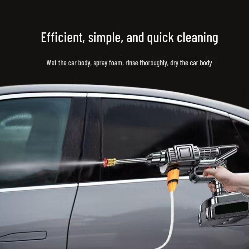 Portable High-Pressure Wireless Car Washer with Lithium Battery for Home Use