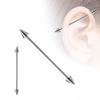1 Stück Stahl Industrielles Ohrpiercing Industrielle Barbells Stange Gerüst Ohrknorpel Helix 14G Gold Silber Körperschmuck