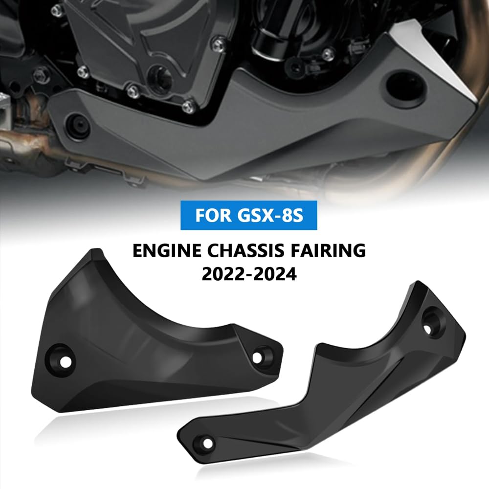 FOR GSX 8S 2024 GSX8S Motorcycle Accessories Engine Chassis Shroud Fairing Exhaust Shield Guard Protective Cover gsx8s GSX-8S 2022- (Black) [Used]