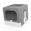 Cat Litter Box Enclosed PP Odorless Foldable Anti  ing with Scoop 2 Doors Cat Toilet for Pet Supplies