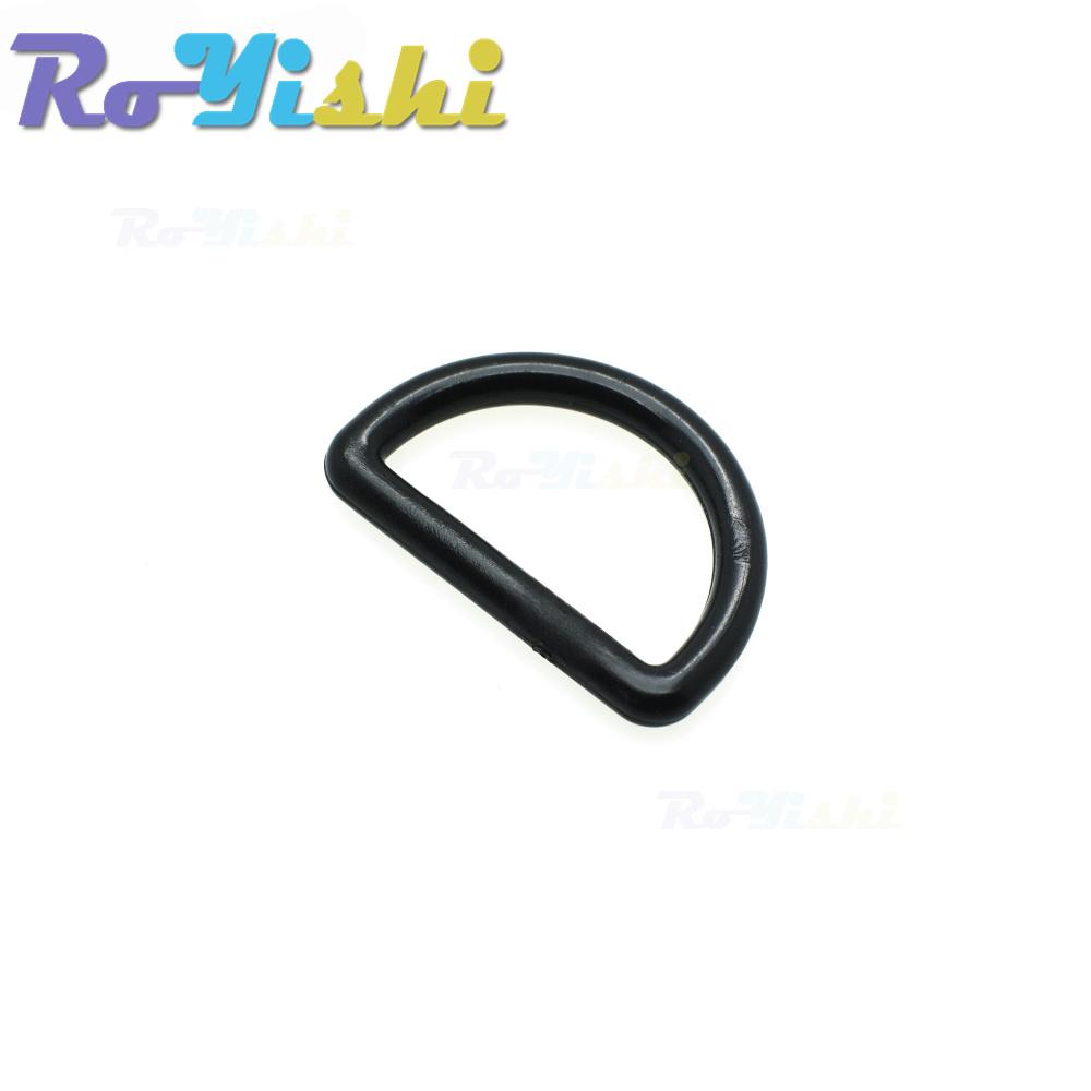 10 Stück/Packung Kunststoff D-Ring Schnallen Gurtbandgröße 10mm 12mm 15mm 20mm 25mm 30mm 38mm 45mm Schwarz