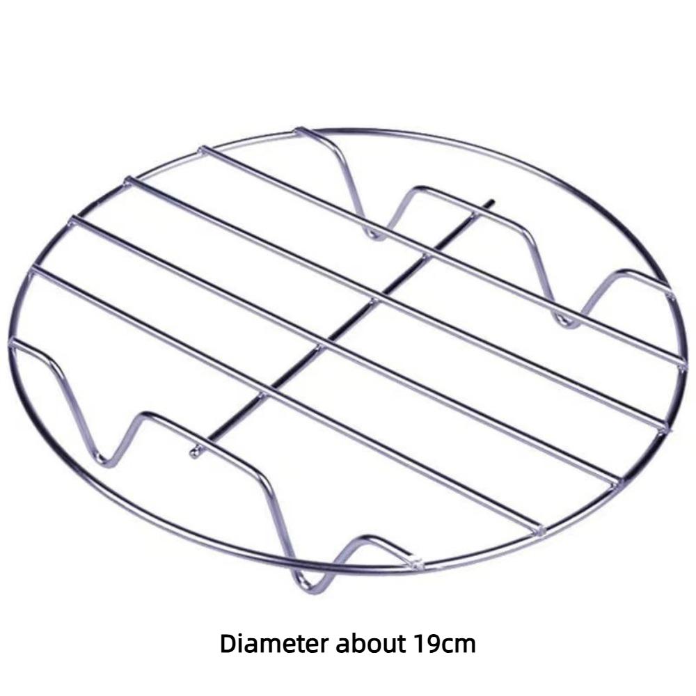 Durable 19cm Air Fryer Baking Rack Stainless Steel Round Steamer Rack Oven Grill Racks for Cosori Gourmia Foodi