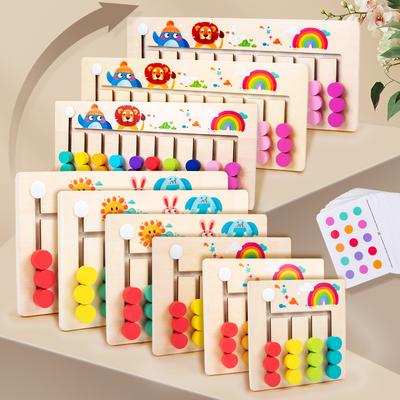 Mehrfarbiges Handyspiel Schach vs Montessori logisches Denktraining für Kinder Puzzle Tischspielzeug