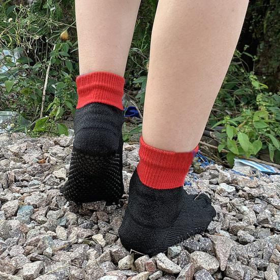 2 pary skarpet do uziemiania na boso, na zewnątrz, na plażę, na kemping, na wędrówki, na wspinaczkę, z pięcioma palcami