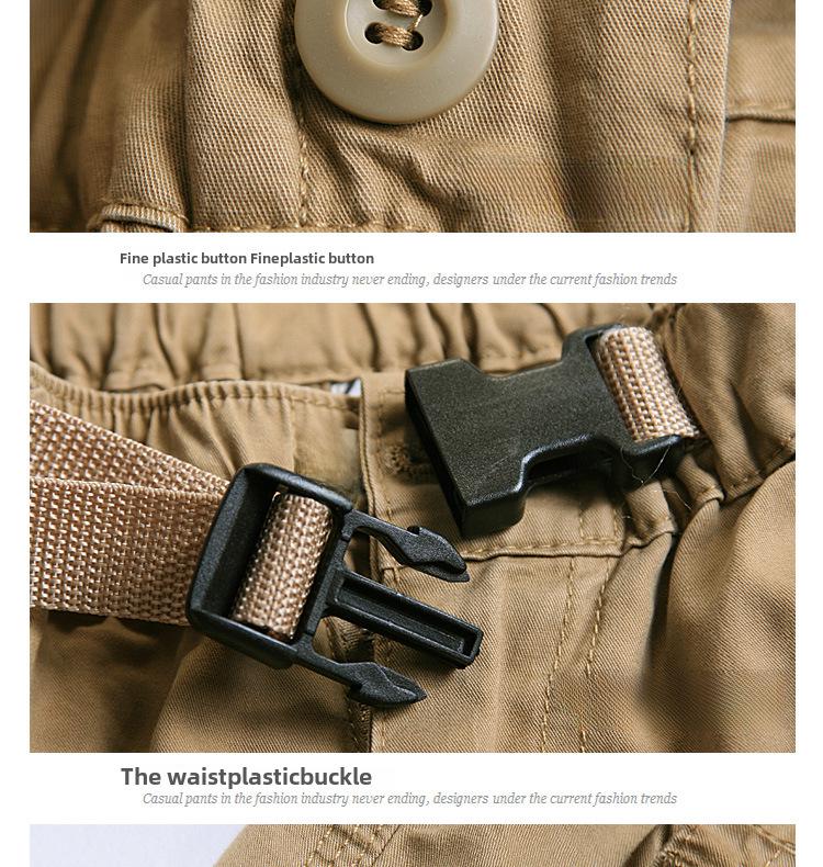 Herren Sommer Baumwoll-Overall mit lockerer Passform, mehreren Taschen und mittellangen Shorts für die Freizeit im Freien