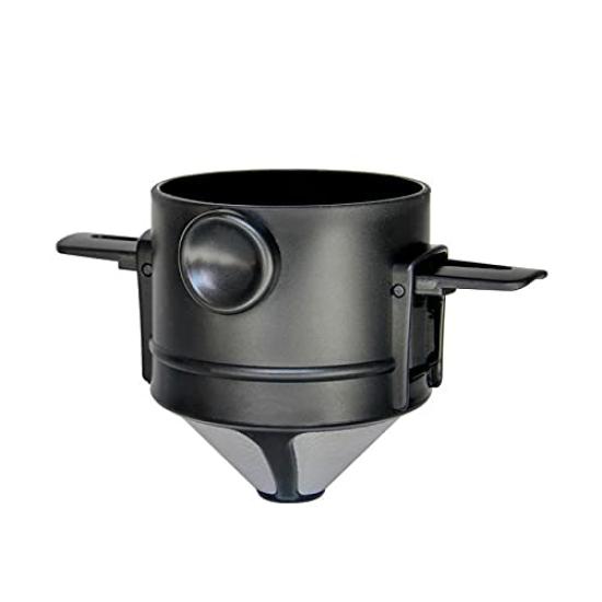 Collapsible Coffee Stainless Steel Drip Coffee Coffee Coffee Reusable Paperless Coffee Dripper with Cup Filter, Funnel, Dripper, Server, Pour-Over